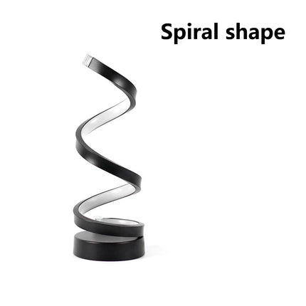 Modern Spiral LED Table Lamp Dimmable