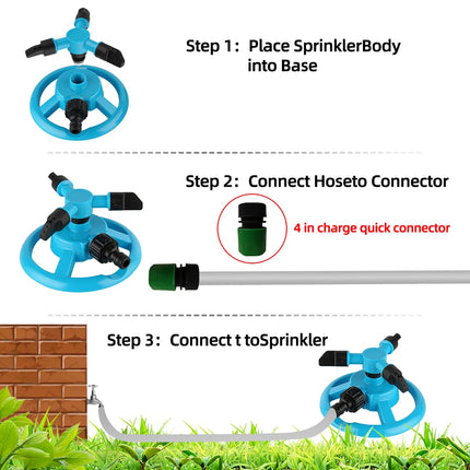 360° Rotating Garden Sprinkler System