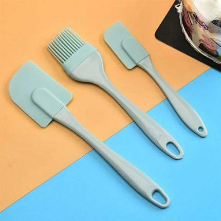 3Pcs Silicone Spatula Set Non-stick Kitchen Tools