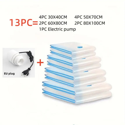 Vacuum Storage Bags More Space Save Compression Travel Seal Zipper for Clothes Pillows Bedding Closet Home Organizer