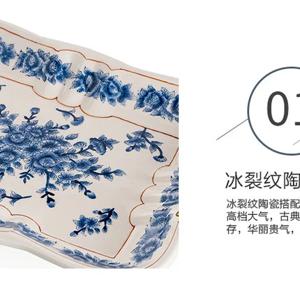 Kitchen Unique Plate Organizer Modern Design Aesthetic Plates Art Fashionable Bandeja Decorativa Centro De Mesa Home Accessories