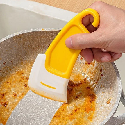 Silicone Pan Scraper Dish Cleaning Spatula Dish Scraper Non Stick Kitchen Pan Rubber Cleaning Spatula Pot Cleaning Tool