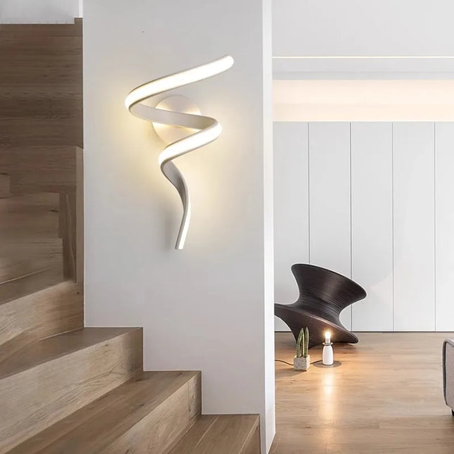 Nordic LED Spiral Wall Lamp