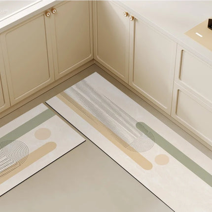Kitchen Floor Mat Non-slip Oil-proof Carpet Pvc Leather Waterproof Foot Mats Wipeable No-clean Rug Long Strip Decoration Carpets