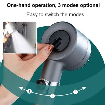 Shower Head Kit High Pressure Shower Head for Hard Water High Pressure Shower 3-mode Adjustable Spray with Massage Bathroom