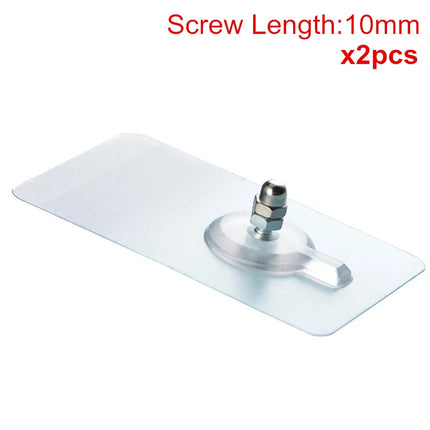 2pcs Heavy Duty No Drill Screw Stick-On Punch Nail Screw Strong Adhesive No Trace Bathroom Kitchen Nailless Wall Hook Screw Rods