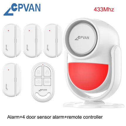 Wireless Motion Detector Alarm with Door Sensor