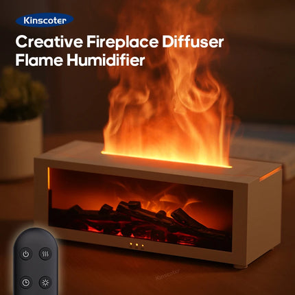 Fireplace LED Humidifier with Aroma Diffuser