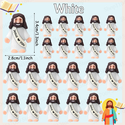 50-200Pcs Mini Jesus Figures Jesus Loves You Christ Toys Multicolor Tiny Jesus Figures Religious Party Favors Easter Egg Stuffer