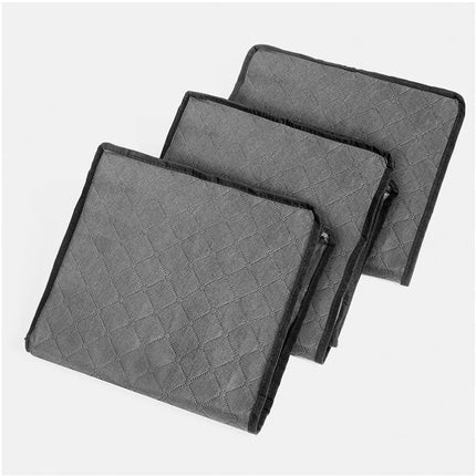 Large Capacity Clothes Storage Bag Non-Woven Foldable Quilt Storage Bag with Lids Zipper Wardrobe Clothing Organizer Sorting Box