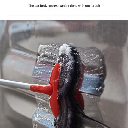 Car Double Head Car Wash Mop Car Wash Brush Rotating Not Hurt The Car Soft Brush Long Handle Detachable Retractable Car Brush