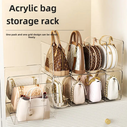 Acrylic Handbag Storage Rack Organizer