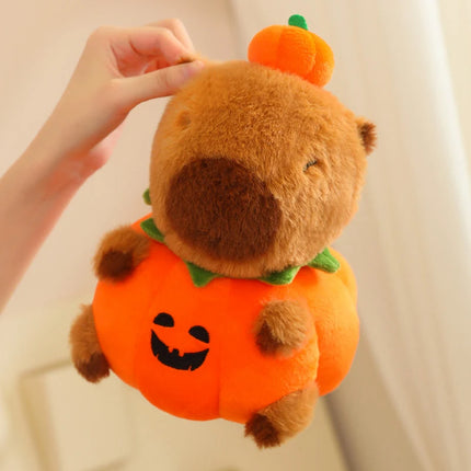 25-60cm Creative Fun Halloween Capybara Plush Doll Pillow Pumpkin Capybara Plush Toy Holiday Decoration Gift For Boys And Girls
