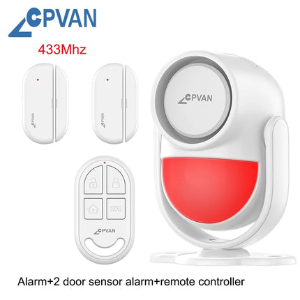 Wireless Motion Detector Alarm with Door Sensor