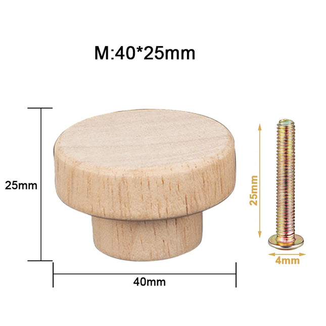 Rattan Wooden Drawer Knobs Round Handmade Cabinets Dresser Handles Wood Kitchen Cupboard Wardrobe Door Pulls for Furniture