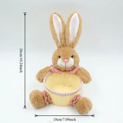 Easter Basket Cute Bunny Shape Eggs Container Candy Storage Basket for Kids Party Home Holiday Family Gatherings Food Snacks