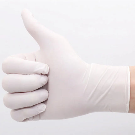 30/60/100PCS White Nitrile Gloves Disposable Household Waterproof Nitrile Gloves Kitchen Dishwashing Pet Bathing Cleaning Tools