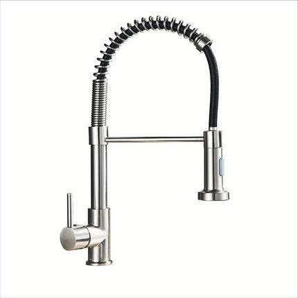 Nekjcag Matte Black Kitchen Sink Faucet 360 Degree Rotation Spring Hot and Cold Water MixerTap Deck Mounted Kitchen Crane