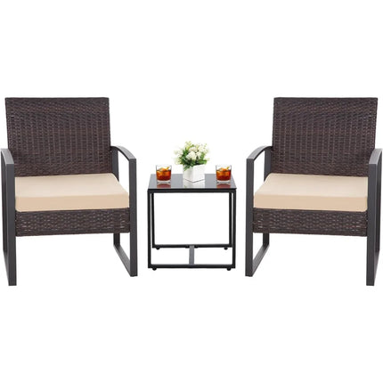 3PCS Outdoor Wicker Patio Set
