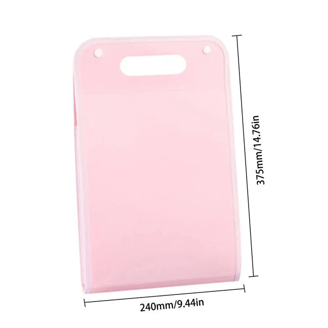 13 Pocket File Folders Portable A4 Letter Size Macaron Color Accordian Document Organizer for Classroom Office Home Storage