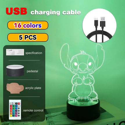 3D Stitch Night Light