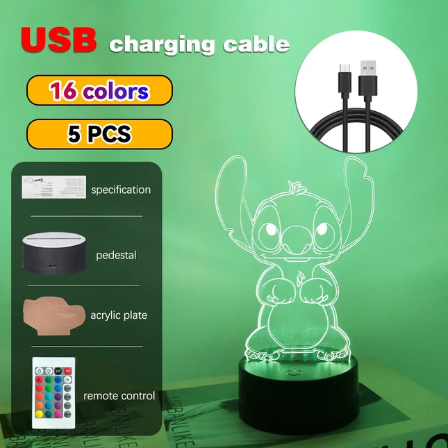 3D Stitch Night Light