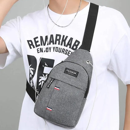 Chest Bag Men's One Shoulder Crossbody Bag Large Capacity Outdoor Sports And Leisure Fashion Small Shoulder Bag Large Capacit