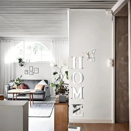 3D Mirror Wall Sticker HOME Logo