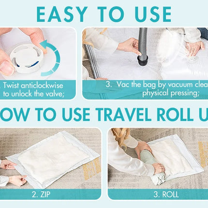 TAILI 20PCS Vacuum Storage Bags Wardrobe Organizer Vacuum Seal Bag Space Saving Bags for Clothes Pillow Bedding Blanket Storage