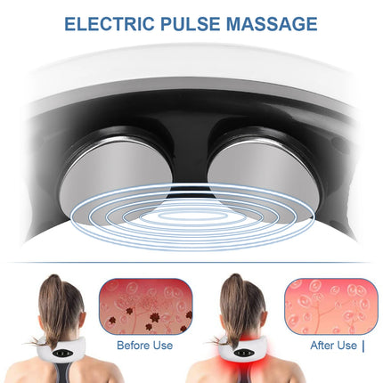Electric Neck Massager Electric Pulse Magnetic Neck Massager Cervical Vertebra Treatment Shoulder Relax