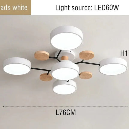 Modern LED Chandelier with 3 Colors