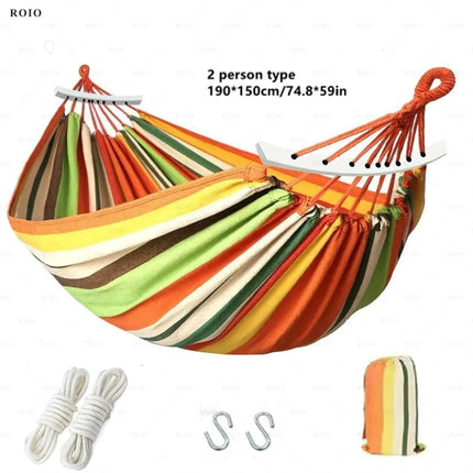 Durable Canvas Camping Hammock with Carry Bag