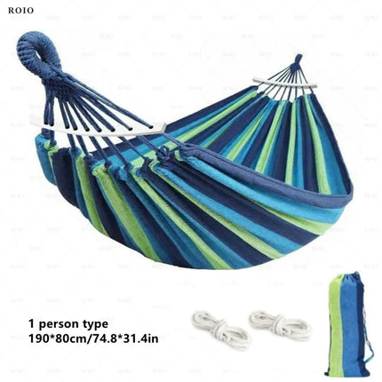 Durable Canvas Camping Hammock with Carry Bag
