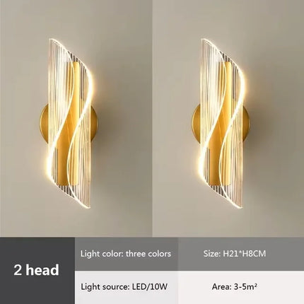 Nordic Golden Bird LED Wall Lamp