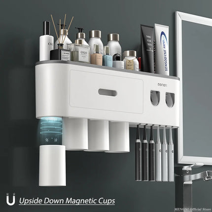 Magnetic Adsorption Inverted Toothbrush Holder