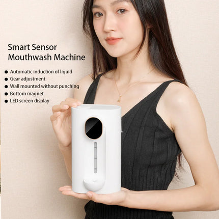 Touchless Wall-Mount Smart Mouthwash Dispenser