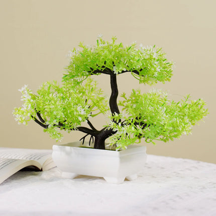 Artificial Bonsai Tree Potted Plant Small Table Decor