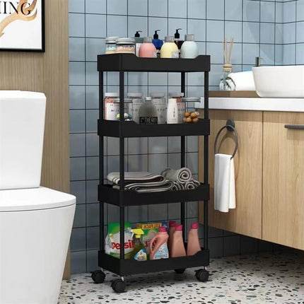 3/4 Layer Bathroom Trolley Organizer Shelf