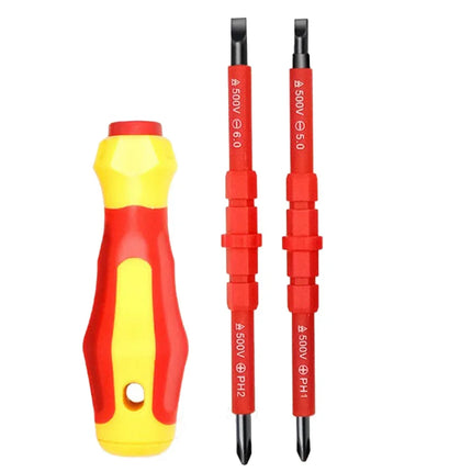 3 In 1 Insulated Screwdriver Set PH1/PH2 Multi-Purpose Screwdriver Electricians Slotted Cross Screwdriver Bit Tools Kit Set