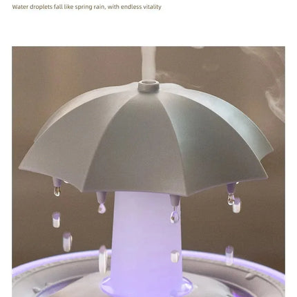 Colorful Rain Drop Aroma Diffuser with Rotating Water Mist 300ml Ultrasonic Humidifier/Remote Control/Timer/LED Light