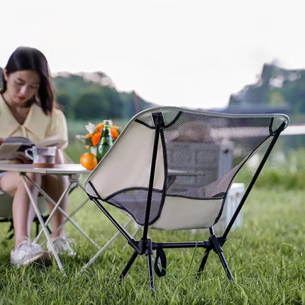 Outdoor Camping Portable Folding Moon Chair