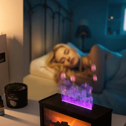 7 colors of essential oil fireplace diffuser mini flame aromatherapy fireplace humidifier aromatherapy oil diffuser