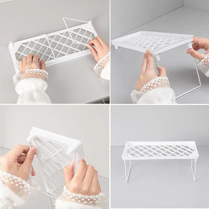 Kitchen Cupboard Organizer Shelf Space Saving Cabinet Foldable Storage Rack Spice Jars Spice Rack Bathroom Kitchen Accessories