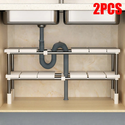 Stainless Steel Expandable Multi-Layer Kitchen Sink Storage Rack