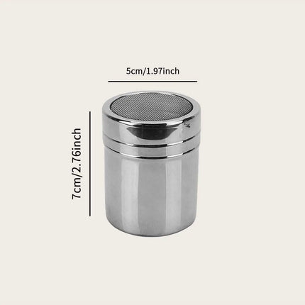 Silver Stainless Steel Mesh Tube Dusting Shaker