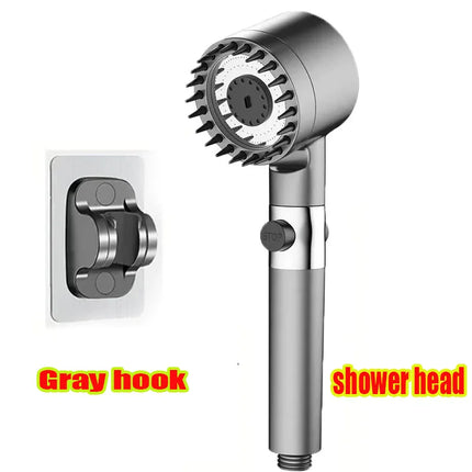 Shower Head Kit High Pressure Shower Head for Hard Water High Pressure Shower 3-mode Adjustable Spray with Massage Bathroom