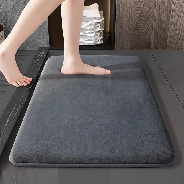 Super Absorbent Non-Slip Velvet Bathroom Door Floor Mat