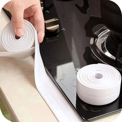 Bathroom Shower Sealing Tape Sink Bath White Pvc Self Adhesive Waterproof Wall Sticker For Bathroom Kitchen Caulk Sealing Strips