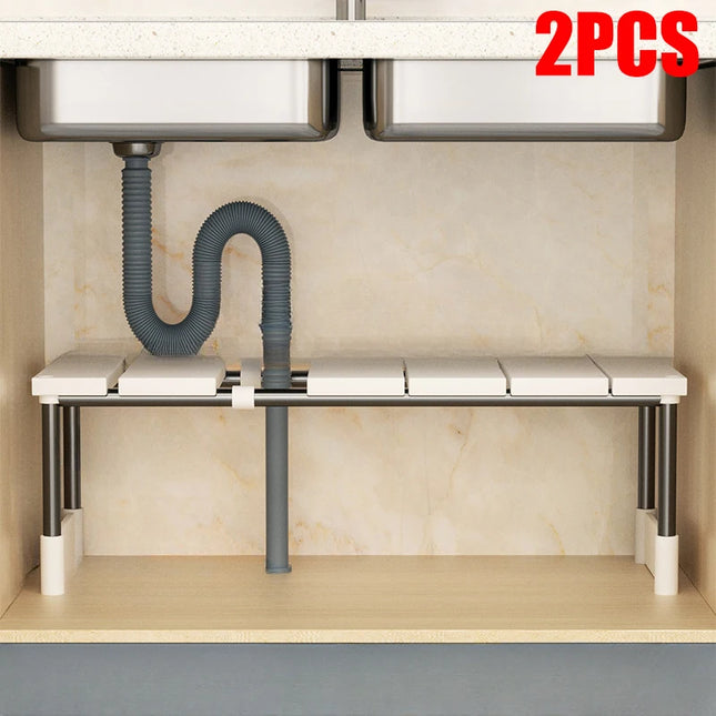 Stainless Steel Expandable Multi-Layer Kitchen Sink Storage Rack