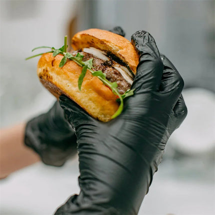 20/40/60PCS Disposable Black Nitrile Gloves for Kitchen Cooking S/M/L/XL Household Black Gloves Waterproof Cleaning Gloves